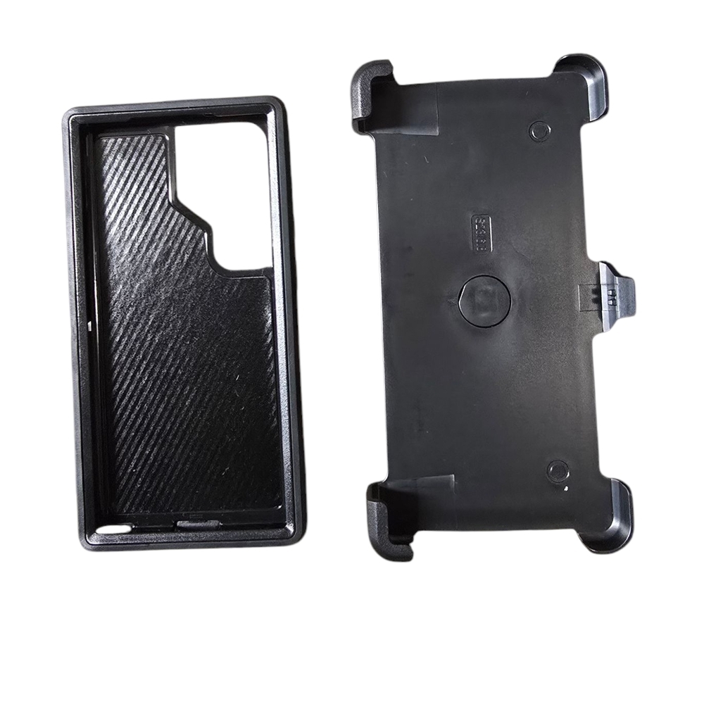 Samsung Galaxy S23 Ultra Black Protective Phone Case with Holster